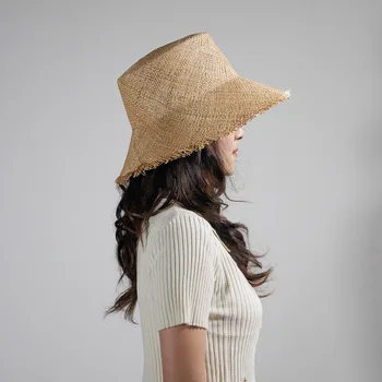 202303-HH5237A moderan nova ljetna kapu natural treasure grass, jednostavan, moderan univerzalni kapu za odmor, muška ženska ribarski šešir