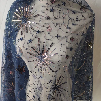 jedan metar Novog марлевой tkanine s cvjetnog vezom u patchwork stilu DIY haljina suknja svečana haljina ili haljina Чонсам tkiva
