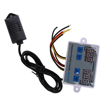 XK-W1099 Dvostruki digitalni termostat Ovlaživač Inkubator za jaja Regulator temperature Regulator vlažnosti Termometar Hygrometer