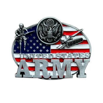Zapadni Vojni Stil Vojne Metalne Kopče Za Trake Zastavu SAD-Ovalni Kopče-Igle za Remenje od Umjetne Kože Širine 3,8-4 cm DIY Leather Obrtni